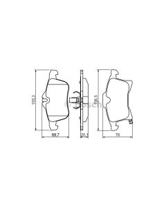 Bosch 0986424707 Brake Pad Set BP420 - Set