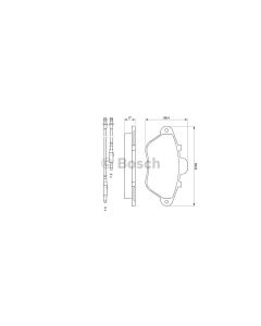 Bosch 0986460950 Brake Pad Set BP519 - Set