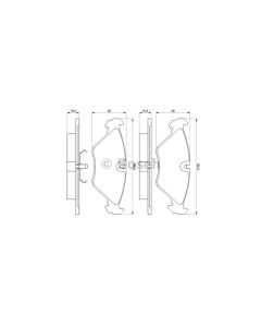 Bosch 0986461766 Brake Pad Set BP614 - Set