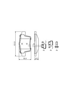 Bosch 0986494076 Brake Pad Set BP986 - Set