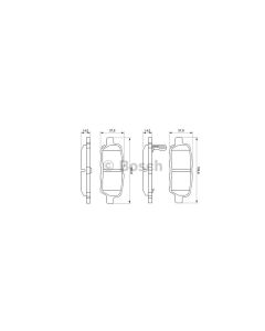 Bosch 0986494090 Brake Pad Set BP1000 - Set