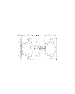 Bosch 0986494102 Brake Pad Set BP1012 - Set