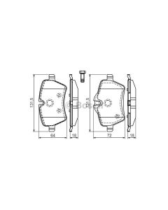 Bosch 0986494168 Brake Pad Set BP1079 - Set
