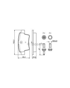 Bosch 0986494199 Brake Pad Set BP1110 - Set