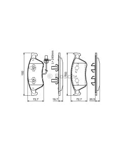 Bosch 0986494200 Brake Pad Set BP1111 - Set