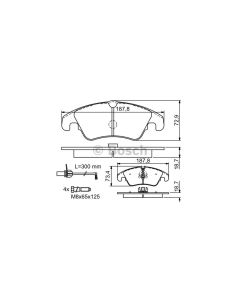 Bosch 0986494201 Brake Pad Set BP1112 - Set