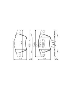 Bosch 0986494203 Brake Pad Set BP1114 - Set