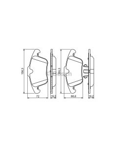 Bosch 0986494209 Brake Pad Set BP1145 - Set
