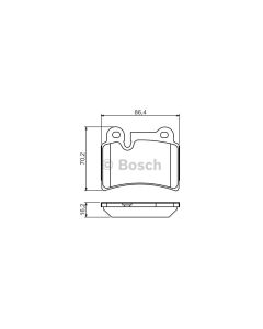 Bosch 0986494210 Brake Pad Set BP1146 - Set