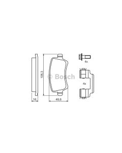 Bosch 0986494213 Brake Pad Set BP1149 - Set