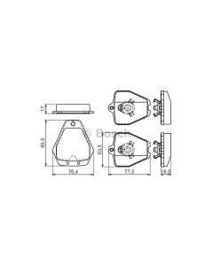 Bosch 0986494215 Brake Pad Set BP1151 - Set