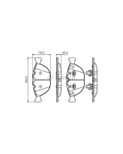 Bosch 0986494217 Brake Pad Set BP1153 - Set