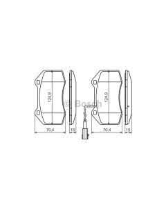 Bosch 0986494228 Brake Pad Set BP1163 - Set