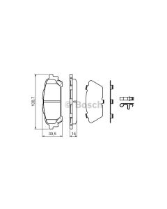 Bosch 0986494235 Brake Pad Set BP1170 - Set