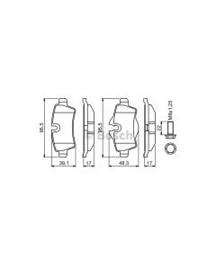 Bosch 0986494242 Brake Pad Set BP1305 - Set