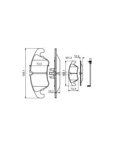 Bosch 0986494259 Brake Pad Set BP1131 - Set