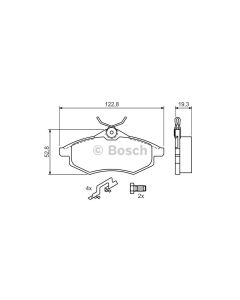 Bosch 0986494262 Brake Pad Set BP1309 - Set