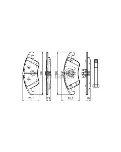 Bosch 0986494263 Brake Pad Set BP1175 - Set