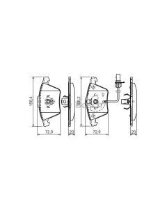 Bosch 0986494271 Brake Pad Set BP1182 - Set