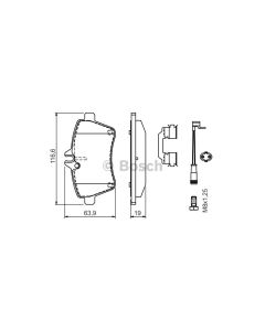 Bosch 0986494290 Brake Pad Set BP1323 - Set