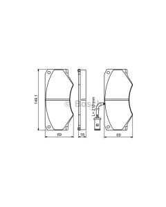 Bosch 0986494301 Brake Pad Set BP1230 - Set