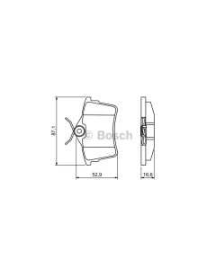 Bosch 0986494304 Brake Pad Set BP1242 - Set