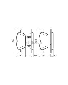 Bosch 0986494305 Brake Pad Set BP1241 - Set