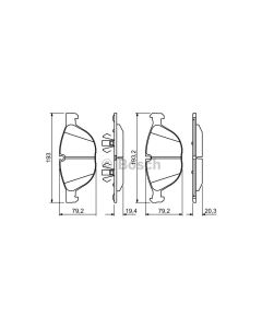 Bosch 0986494307 Brake Pad Set BP1239 - Set