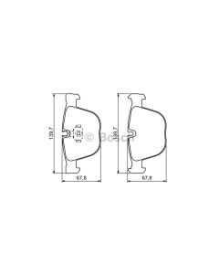 Bosch 0986494325 Brake Pad Set BP1215 - Set