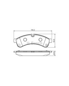 Bosch 0986494335 Brake Pad Set BP1225 - Set