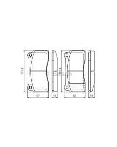 Bosch 0986494353 Brake Pad Set BP1261 - Set