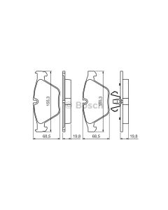 Bosch 0986494354 Brake Pad Set BP1262 - Set