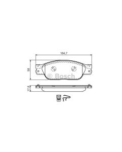 Bosch 0986494355 Brake Pad Set BP1263 - Set