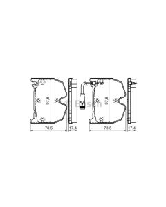 Bosch 0986494364 Brake Pad Set BP1272 - Set