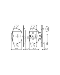 Bosch 0986494371 Brake Pad Set BP1279 - Set