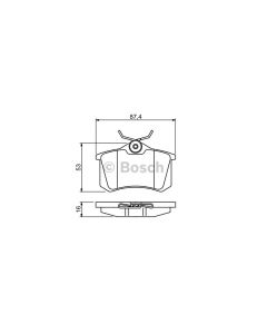 Bosch 0986494387 Brake Pad Set BP1295 - Set