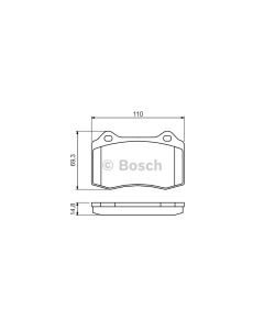 Bosch 0986494393 Brake Pad Set BP1316 - Set