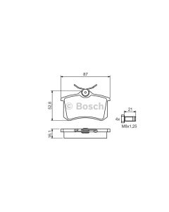 Bosch 0986494399 Brake Pad Set BP1322 - Set