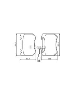 Bosch 0986494402 Brake Pad Set BP1325 - Set