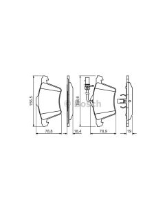 Bosch 0986494415 Brake Pad Set BP1337 - Set