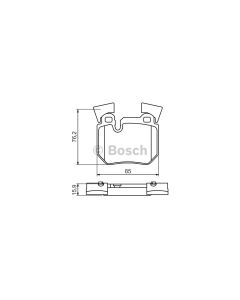 Bosch 0986494421 Brake Pad Set BP1343 - Set