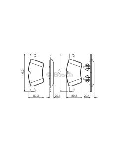 Bosch 0986494427 Brake Pad Set BP1349 - Set