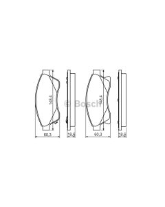 Bosch 0986494433 Brake Pad Set BP1355 - Set