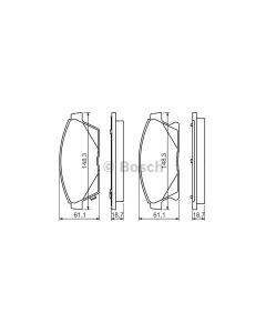 Bosch 0986494434 Brake Pad Set BP1356 - Set