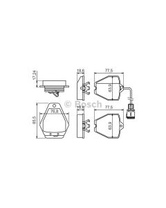 Bosch 0986494436 Brake Pad Set BP1358 - Set