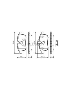 Bosch 0986494450 Brake Pad Set BP1373 - Set