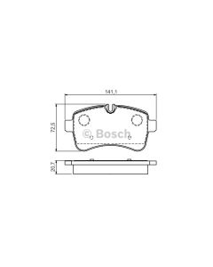 Bosch 0986494460 Brake Pad Set BP1381 - Set