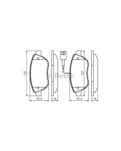 Bosch 0986494464 Brake Pad Set BP1385 - Set