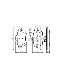 Bosch 0986494465 Brake Pad Set BP1386 - Set