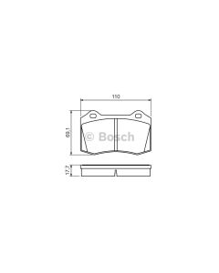 Bosch 0986494486 Brake Pad Set BP1407 - Set